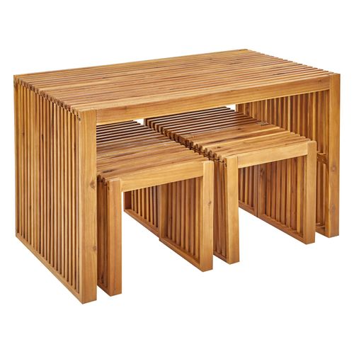 Set De Salle à Manger Bois Solide Bois Clair Bellano