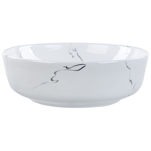 Lavabo En Céramique Effet Marbre D 42 Cm Blanc Hopi