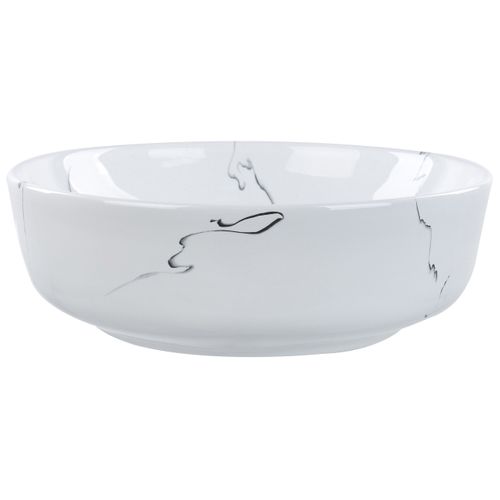 Lavabo En Céramique Effet Marbre D 42 Cm Blanc Hopi