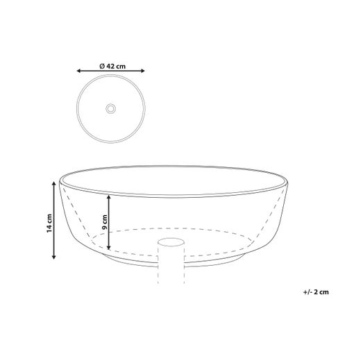 Lavabo En Céramique Effet Marbre D 42 Cm Blanc Hopi