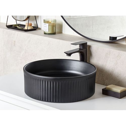 Lavabo En Céramique D 37 Cm Noir Geldo