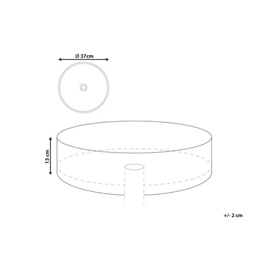Lavabo En Céramique D 37 Cm Noir Geldo