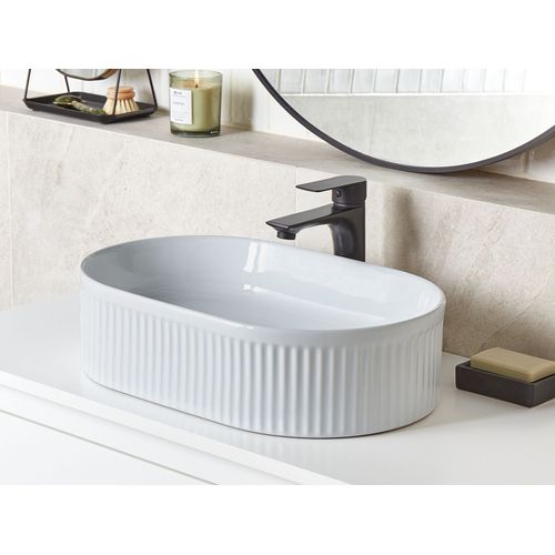 Lavabo En Céramique 49 X 31 Cm Blanc Geldo
