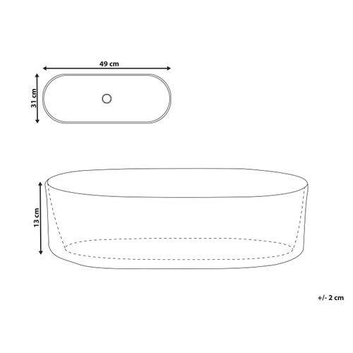 Lavabo En Céramique 49 X 31 Cm Blanc Geldo