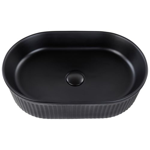 Lavabo En Céramique 49 X 31 Cm Noir Geldo