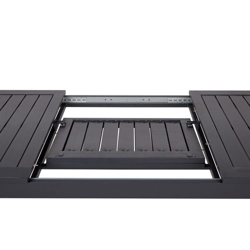 Table De Jardin 180/240 X 90 Cm Matériaux Synthétiques Gris Foncé Skaloma