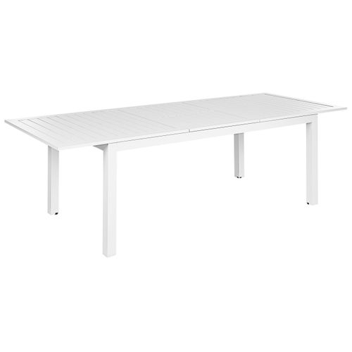 Table De Jardin 180/240 X 90 Cm Matériaux Synthétiques Blanc Skaloma