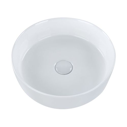 Lavabo En Céramique Rond 36 Cm Blanc Calig