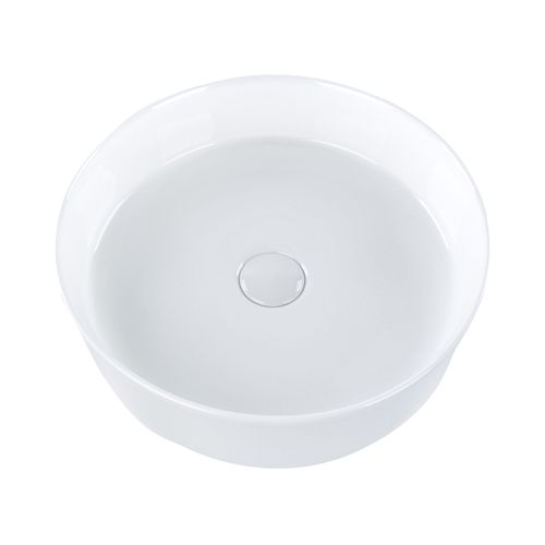 Lavabo En Céramique Rond 40 Cm Blanc Tebar