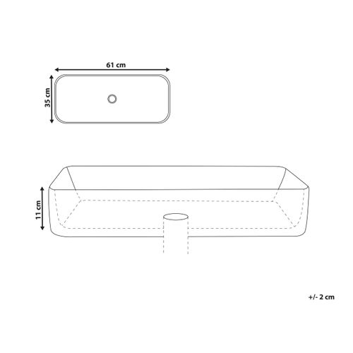 Lavabo 61 X 35 Cm Blanc Xert