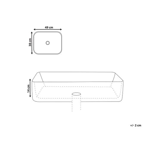 Lavabo 49 X 38 Cm Blanc Xert
