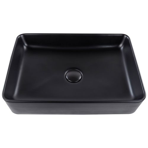 Lavabo En Céramique 51 X 34 Cm Noir Chivana