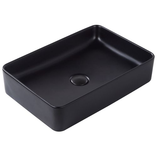 Lavabo En Céramique 51 X 34 Cm Noir Chivana