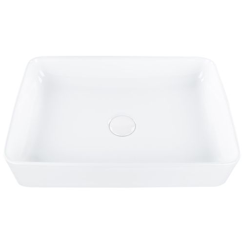 Lavabo En Céramique 51 X 34 Cm Blanc Chivana