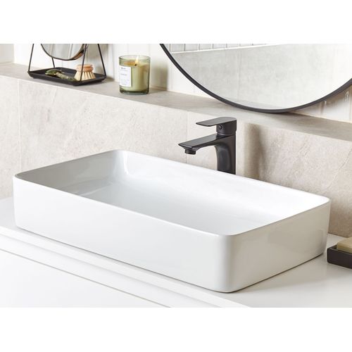 Lavabo En Céramique 61 X 35 Cm Blanc Ulua