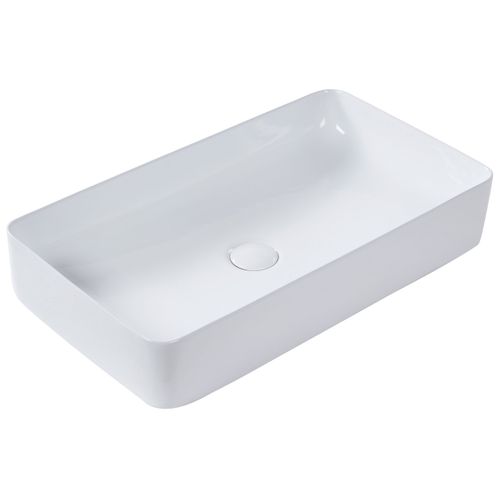 Lavabo En Céramique 61 X 35 Cm Blanc Ulua