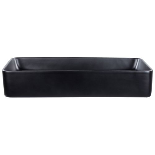 Lavabo En Céramique 61 X 35 Cm Noir Ulua