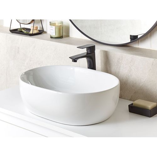 Lavabo En Céramique 48 X 34 Cm Blanc Omoa