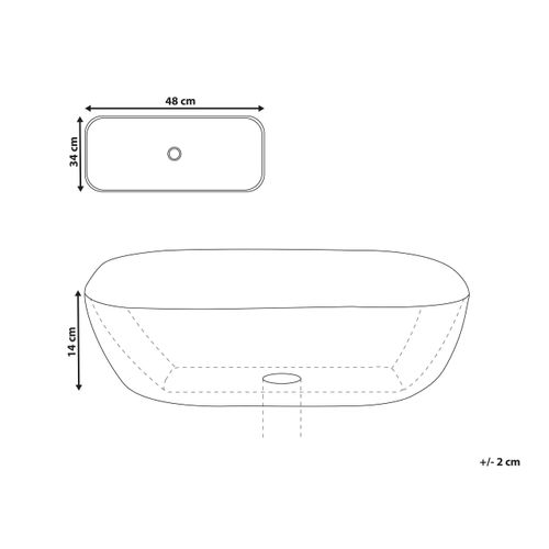 Lavabo En Céramique 48 X 34 Cm Blanc Omoa