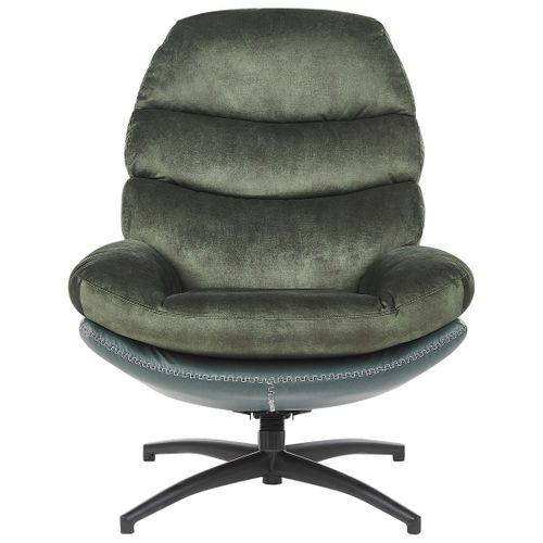 Fauteuil Pivotant Eide Velours Vert Foncé