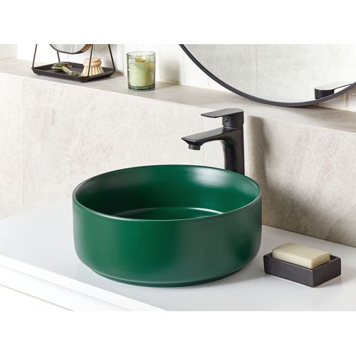 Lavabo En Céramique D 37 Cm Vert Gudar