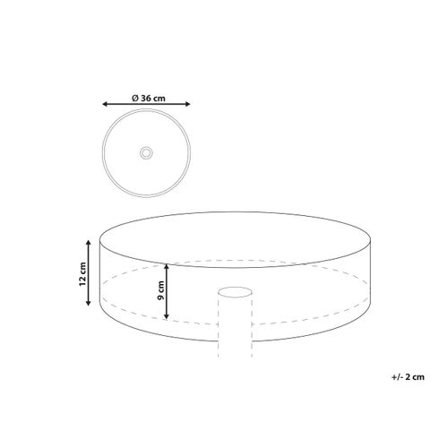 Lavabo En Céramique D 36 Cm Blanc Cassé Calig
