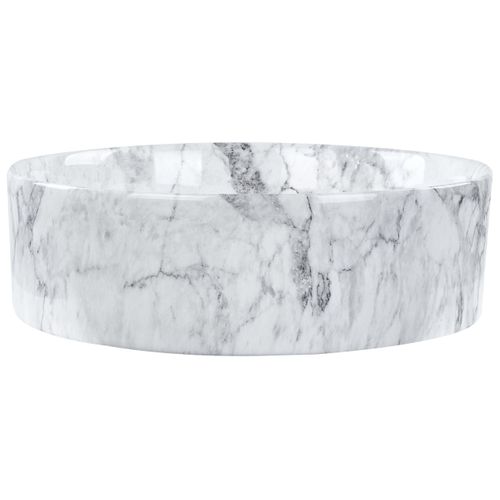 Lavabo D 40 Cm Effet Marbre Blanc Manis