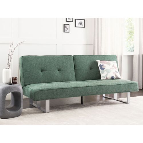 Canapé Convertible 3 Places En Tissu Vert Dublin