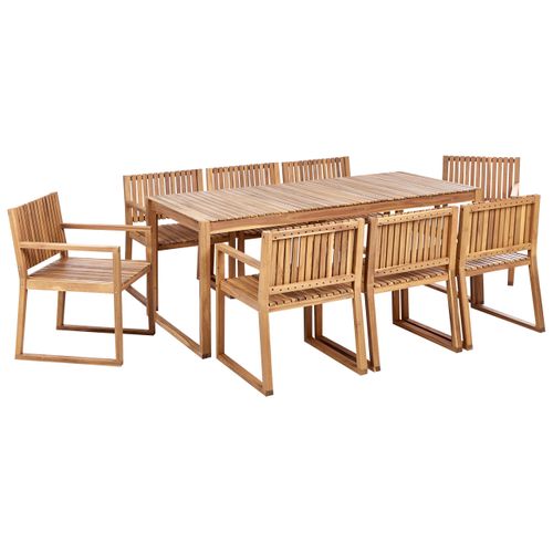 Set De Salle à Manger Bois Solide Bois Clair Sassari Ii