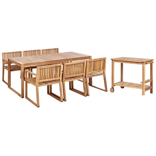 Set De Salle à Manger Bois Solide Bois Clair Sassari Ii