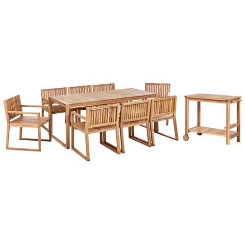 Set De Salle à Manger Bois Solide Bois Clair Sassari Ii
