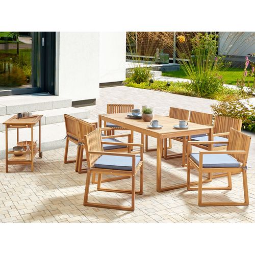 Set De Salle à Manger Bois Solide Bleu Sassari Ii