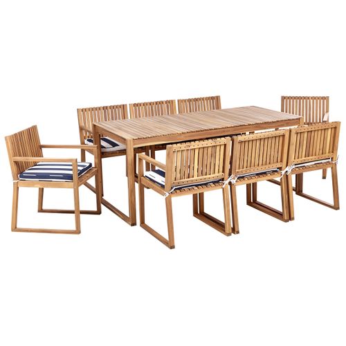 Set De Salle à Manger Bois Solide Bleu Marine Sassari Ii