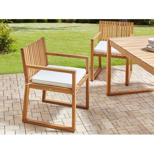 Set De Salle à Manger Bois Solide Blanc Cassé Sassari Ii