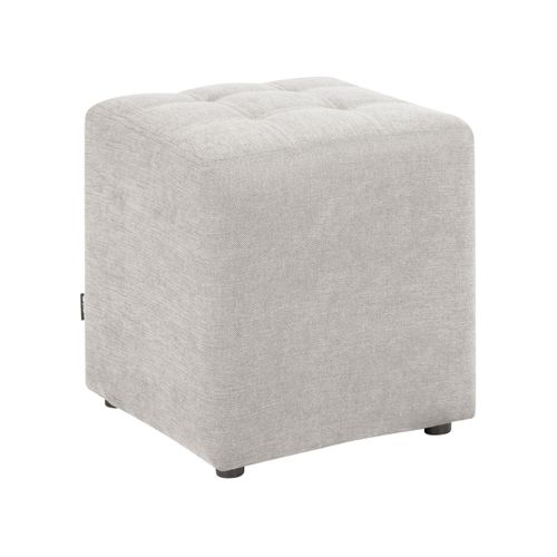 Pouf En Tissu Gris Clair Kansas