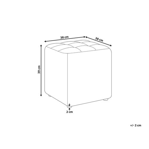 Pouf En Tissu Gris Clair Kansas