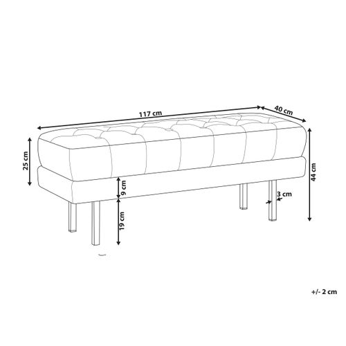 Banc En Velours Taupe Roseville
