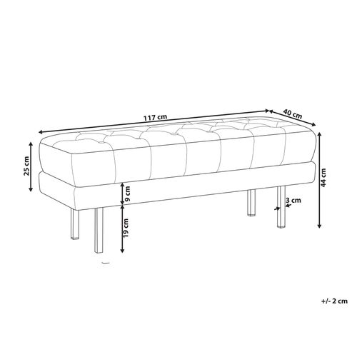 Banc En Velours Taupe Roseville