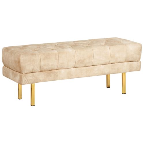 Banc En Velours Beige Roseville