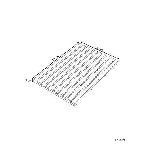 Tapis De Bain En Bois De Bambou Clair 53 X 36 Cm Bartow