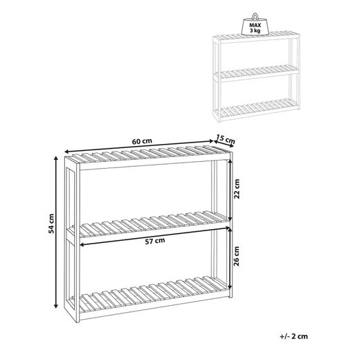 Etagère Murale De Salle De Bain En Bois De Bambou Clair Paducah