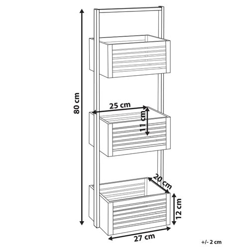 Etagère De Salle De Bain En Bois De Bambou Clair Waverly