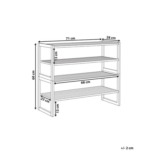 Étagère à 4 Niveaux En Bambou Clair Uvalda