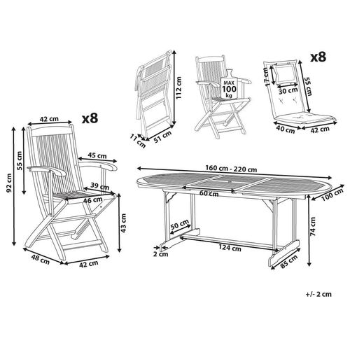 Set De Salle à Manger Bois Solide Gris Graphite Maui Ii