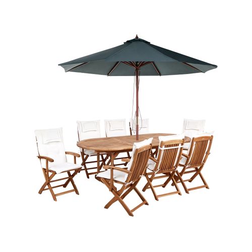 Set De Salle à Manger Bois Solide Blanc Cassé Maui Ii