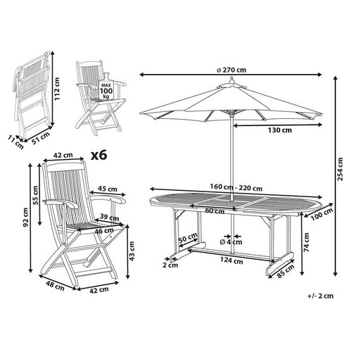 Set De Salle à Manger Bois Solide Bois Clair Maui Ii