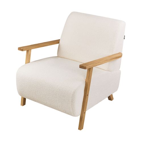 Fauteuil En Bouclé Beige Clair Lesja