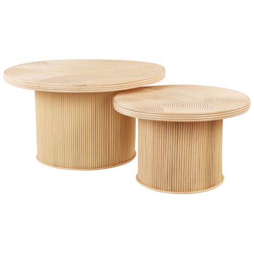 Lot De 2 Tables Basses Ilios Rotin Naturel