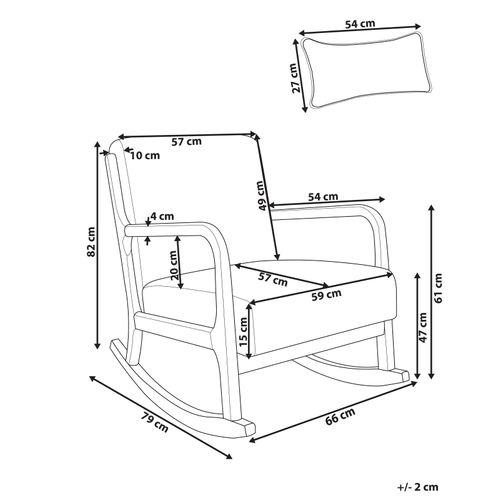 Tissu Fauteuil à Bascule Beige Skovde