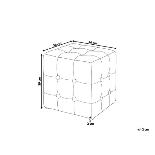 Pouf En Velours 36 X 36 Cm Bleu Wisconsin